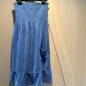 Juicy Couture *VINTAGE* Blue Cover Up / Loungewear Dress - size medium Y2K